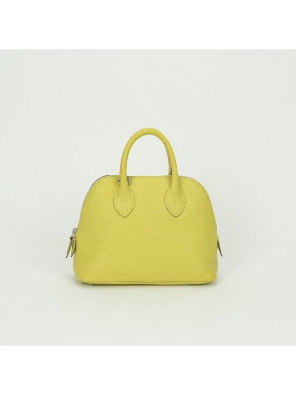 Hermes Bolide 1923 Mini Bag Tote Chevre Lime Yellow Silver Mysore 2-Way